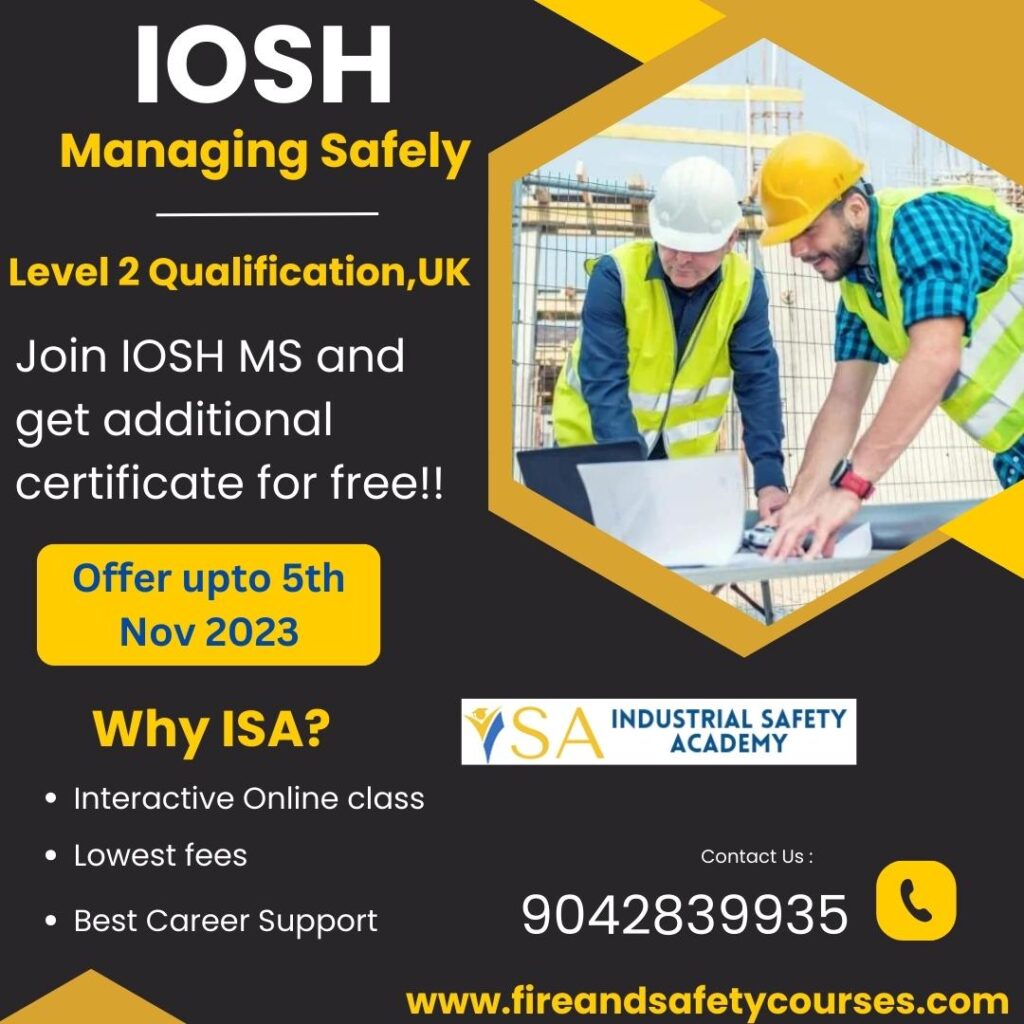 iosh course in chennai, iosh certificate, iosh managing safely,