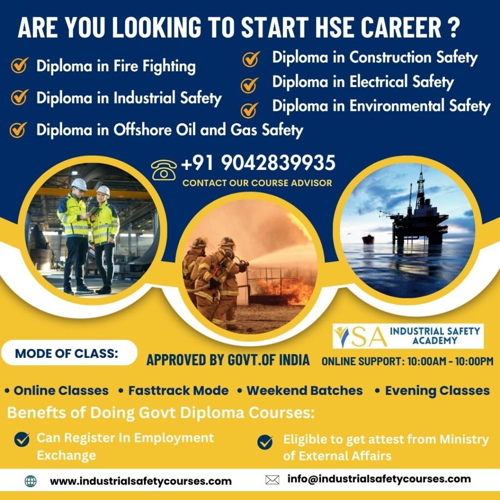 Safety Course in Kanyakumari, fire and industrial safety course in kanyakumari